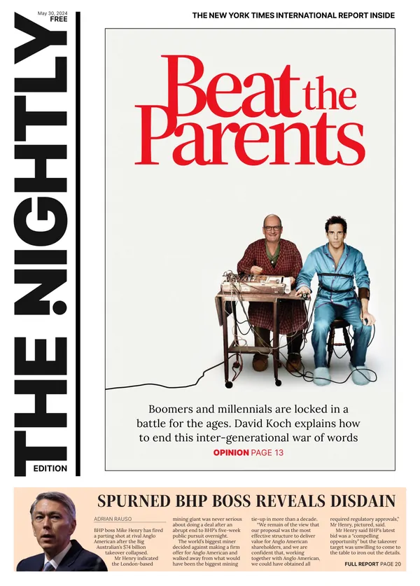 The front page of The Nightly for 30-05-2024
