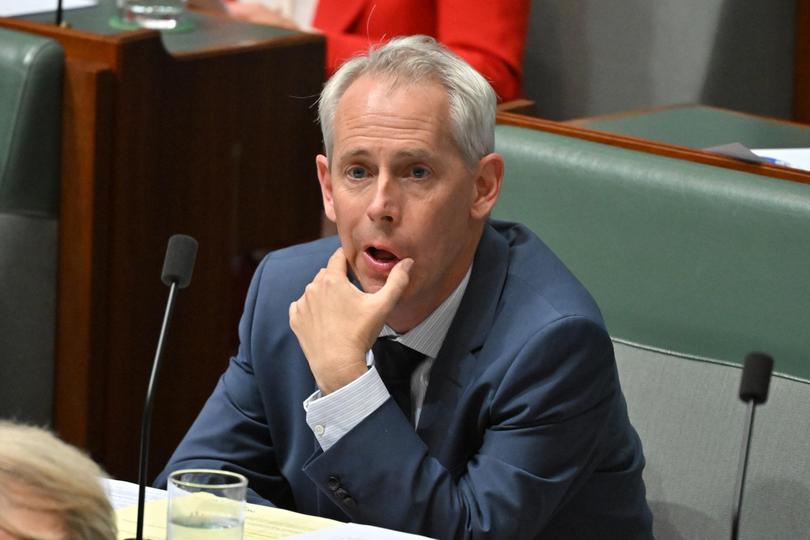 Minister for Immigration Andrew Giles during Question Time in the House of Representatives at Parliament House in Canberra, Thursday, May 30, 2024.