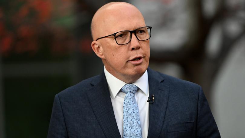 Opposition Leader Peter Dutton has reacted to Donald Trump’s guilty verdict. (Photo by Tracey Nearmy/Getty Images)