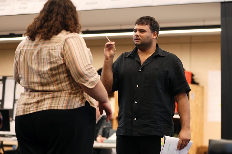 Kartanya Maynard in rehearsals with Ian Michael.