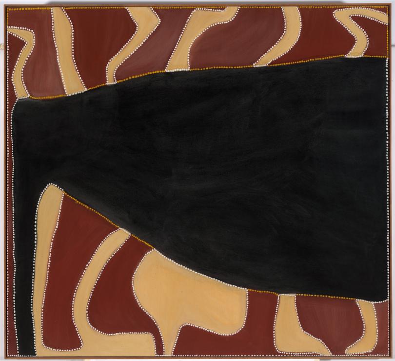 Cyclone Tracy (1991) by Rover Joolama Thomas Â© Rover Thomas/Copyright Agency. Collection: National Gallery of Australia, Kamberri/Canberra