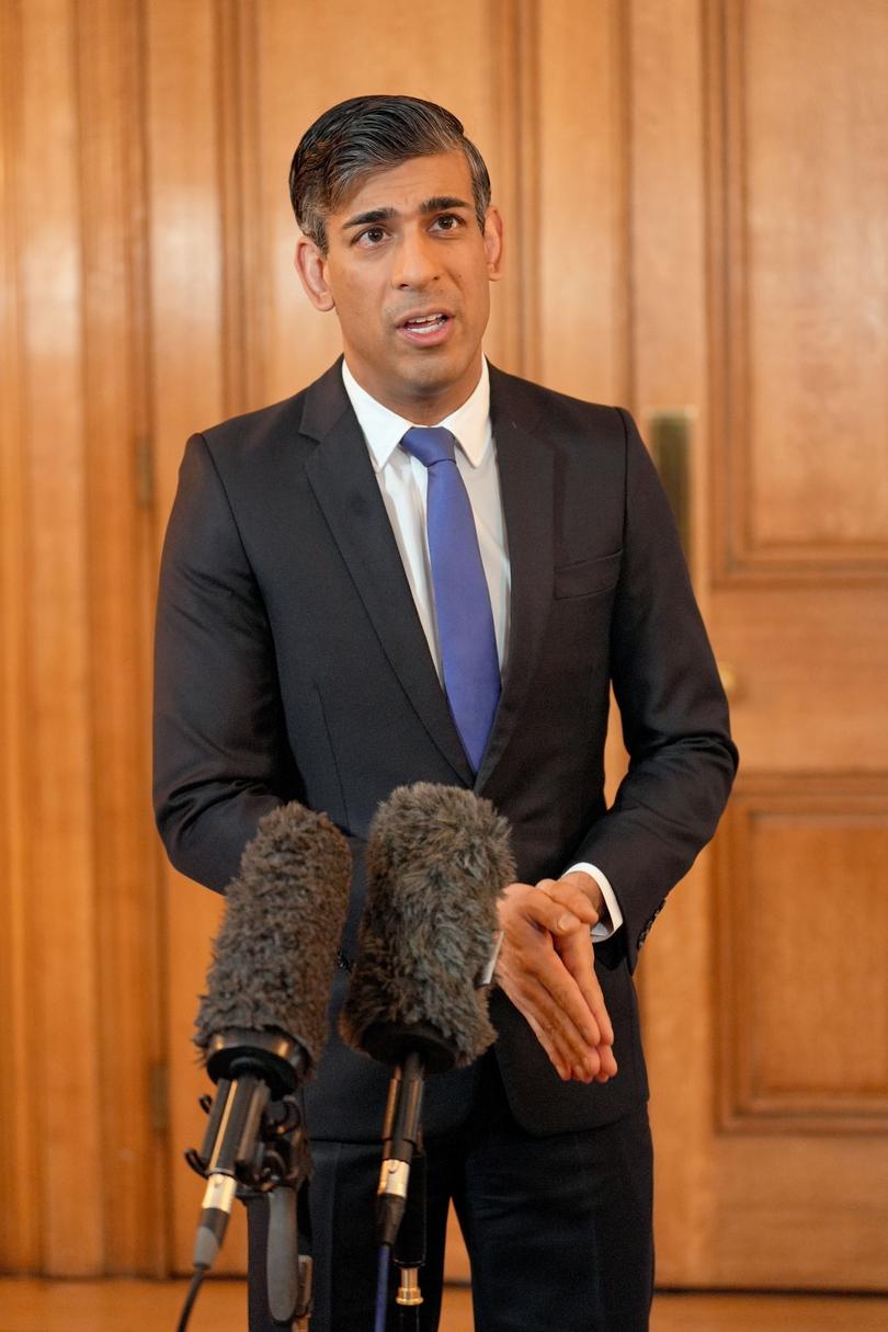 British Prime Minister Rishi Sunak issued a statement after British and US forces struck Houthi targets in Yemen in the fifth combined operation since January. (Photo by Yui Mok)