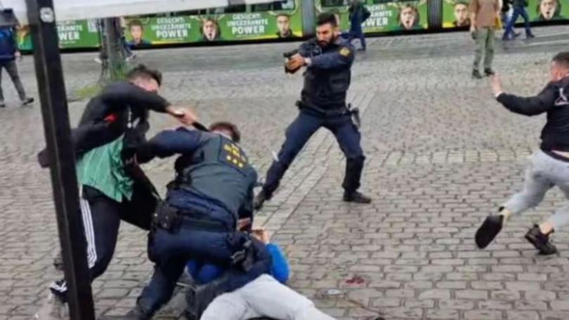 Police say several people have been hurt in a stabbing in the German city of Mannheim.