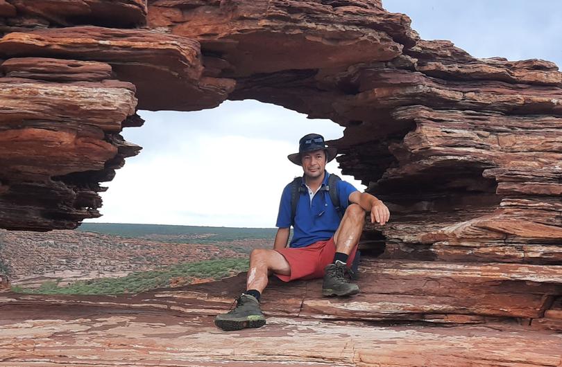 Pieter Jagtenberg - pictured at Kalbarri National Park - was diagnosed with pancreatic cancer in 2023.