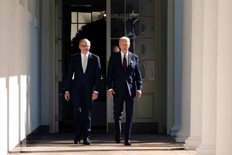 The sprawling estate was hosting a private function to toast the one-year anniversary of a clean energy and critical minerals compact signed by Prime Minister Anthony Albanese and US President Joe Biden.

