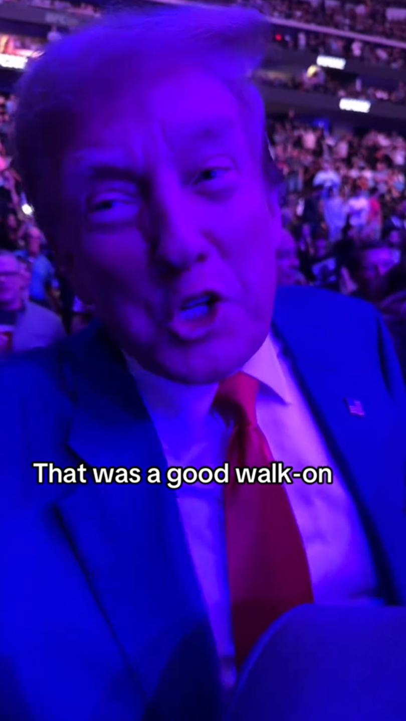 Donald Trump joined TikTok on Saturday evening and has already posted his first video - a montage of his evening at a UFC fight in New Jersey, just days after he became a convicted felon. The flashy, 13-second launch video shows Trump entering the arena and waving to fans and posing for selfies. It saw Trump shaking hands and taking selfies with different fans at the UFC fight.  'The president is now on TikTok', Trump was introduced by UFC president Dana White, before saying directly to the camera, 'It's my honor' while American Bad Ass by Kid Rock played in the background.