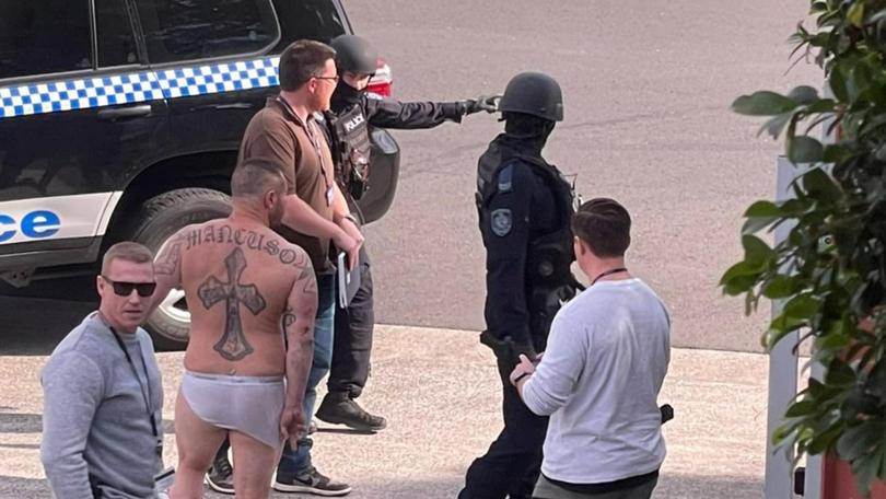 Dillon Mancuso was rescued in his underwear in Revesby, southwest of Sydney.