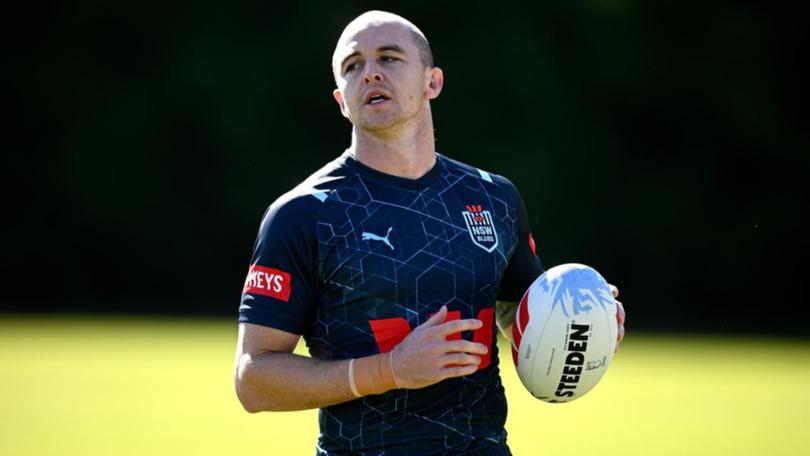 Dylan Edwards has stayed in the NSW Origin camp to help finalise preparations for game one. (Dan Himbrechts/AAP PHOTOS)