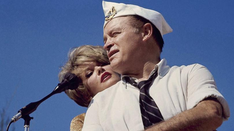Entertainer Janis Paige, seen here with Bob Hope in 1964, has died at 101 of natural causes. (AP PHOTO)
