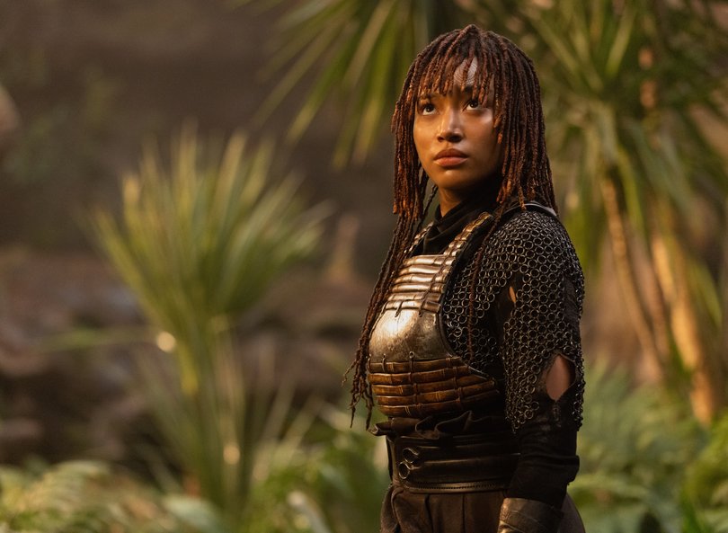 Mae (Amandla Stenberg) in Lucasfilm’s The Acolyte, exclusively on Disney Plus.