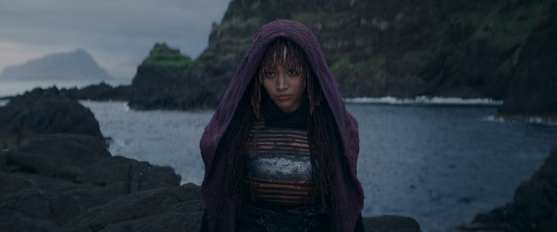Mae (Amandla Stenberg) in Lucasfilm’s The Acolyte, exclusively on Disney Plus.