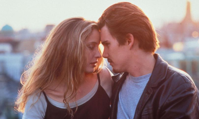 Julie Delpy and Ethan Hawke in 1995 romantic drama Before Sunrise.