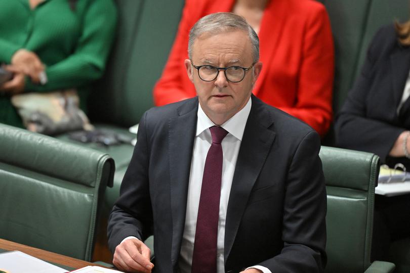 Prime Minister Anthony Albanese during Question Time in the House of Representatives at Parliament House in Canberra, Thursday, May 16, 2024. (AAP Image/Mick Tsikas) NO ARCHIVING