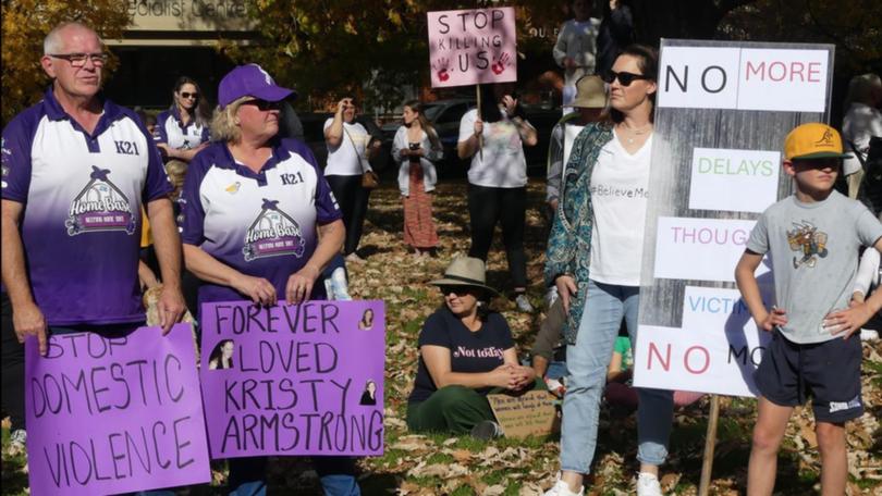 Kristy Armstrong was killed when her former husband drove her car off the road. (Stephanie Gardiner/AAP PHOTOS)