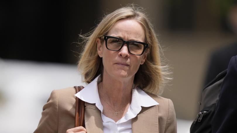 Kathleen Buhle, Hunter Biden's ex-wife, departs from federal court, Wednesday, June 5, 2024, in Wilmington, Del. (AP Photo/Matt Rourke)