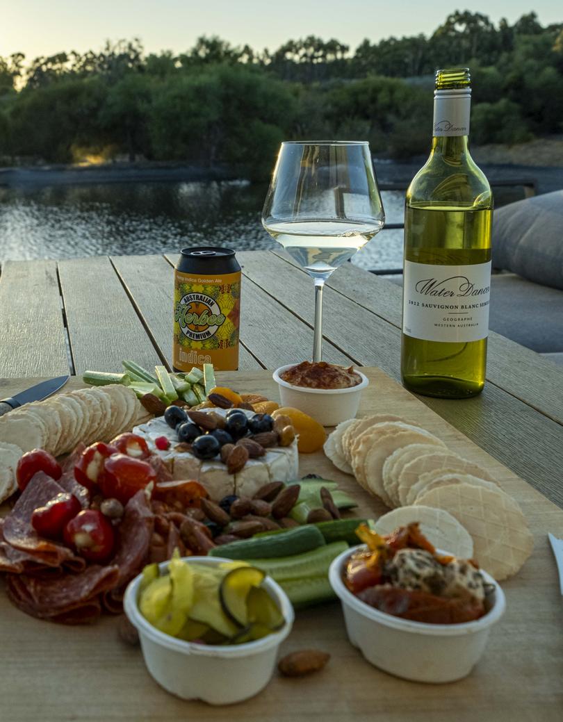 Unwind on Indica’s deck overlooking the dam with a Boxed Indulgence grazing box, a hemp beer from Herbee Brewing or a glass of white wine from a Margaret River winery.