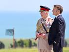 King Charles III and President of France, Emmanuel Macron during the UK Ministry of Defence and the Royal British Legion’s commemorative event at the British Normandy Memorial.