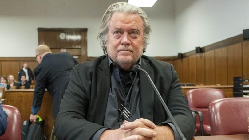 Steve Bannon says he will ask the US Supreme Court to intervene in his case. (AP PHOTO)