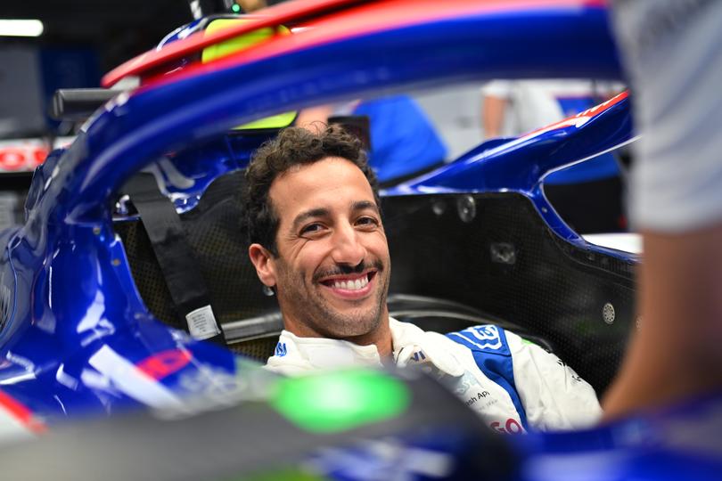 MONTREAL, QUEBEC - JUNE 06: Daniel Ricciardo of Australia and Visa Cash App RB has a seat fitting in the garage during previews ahead of the F1 Grand Prix of Canada at Circuit Gilles Villeneuve on June 06, 2024 in Montreal, Quebec. (Photo by Rudy Carezzevoli/Getty Images)