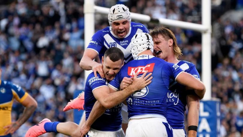 Canterbury have reached the top eight with a four-point win over Parramatta. (Steven Markham/AAP PHOTOS)