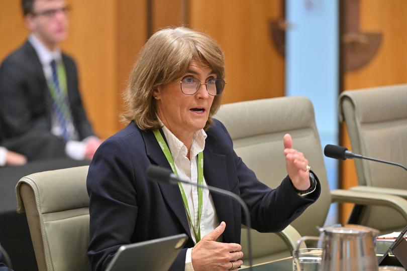 Reserve Bank of Australia (RBA) governor Michele Bullock during Senate Estimates at Parliament House in Canberra, Wednesday, June 5, 2024. (AAP Image/Mick Tsikas) NO ARCHIVING