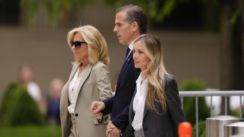 Hunter Biden, first lady Jill Biden and Melissa Cohen Biden