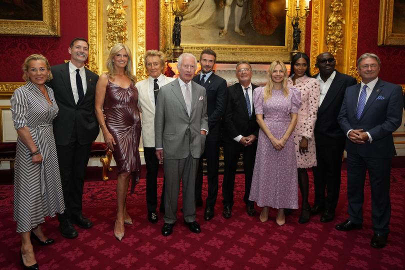 LONDON, ENGLAND - JUNE 11: King Charles III, (C) poses with the presenters of the inaugural King's Foundation charity of the awards at St James's Palace on June 11, 2024 in London, England. The Awards serve as a platform to honour the outstanding efforts of students, teachers, alumni, and partners who have significantly contributed to the Foundation's mission across various sectors. There are nine award categories, with the event culminating in The King presenting The King Charles III Harmony Award, a special accolade recognising an individual's long-term dedication to the Foundation's mission. (Photo by Kirsty Wigglesworth - WPA Pool/Getty Images)