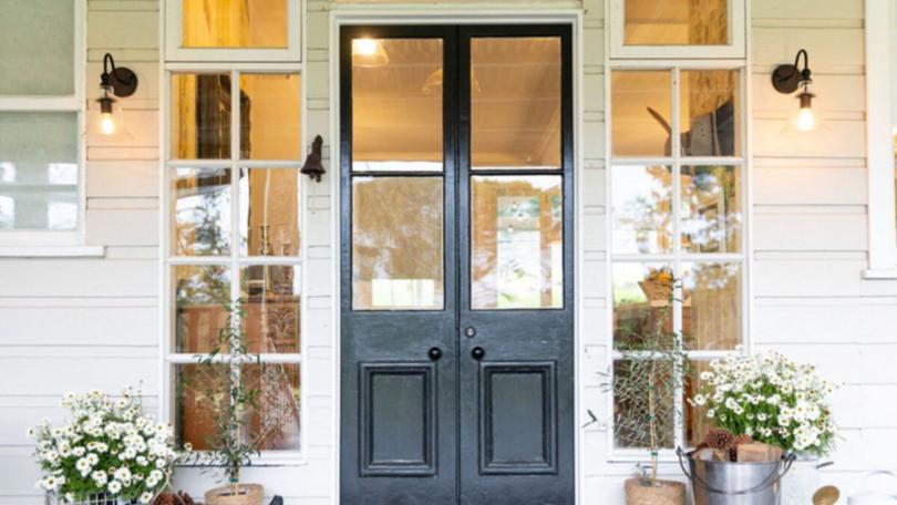 French doors on the entrance.