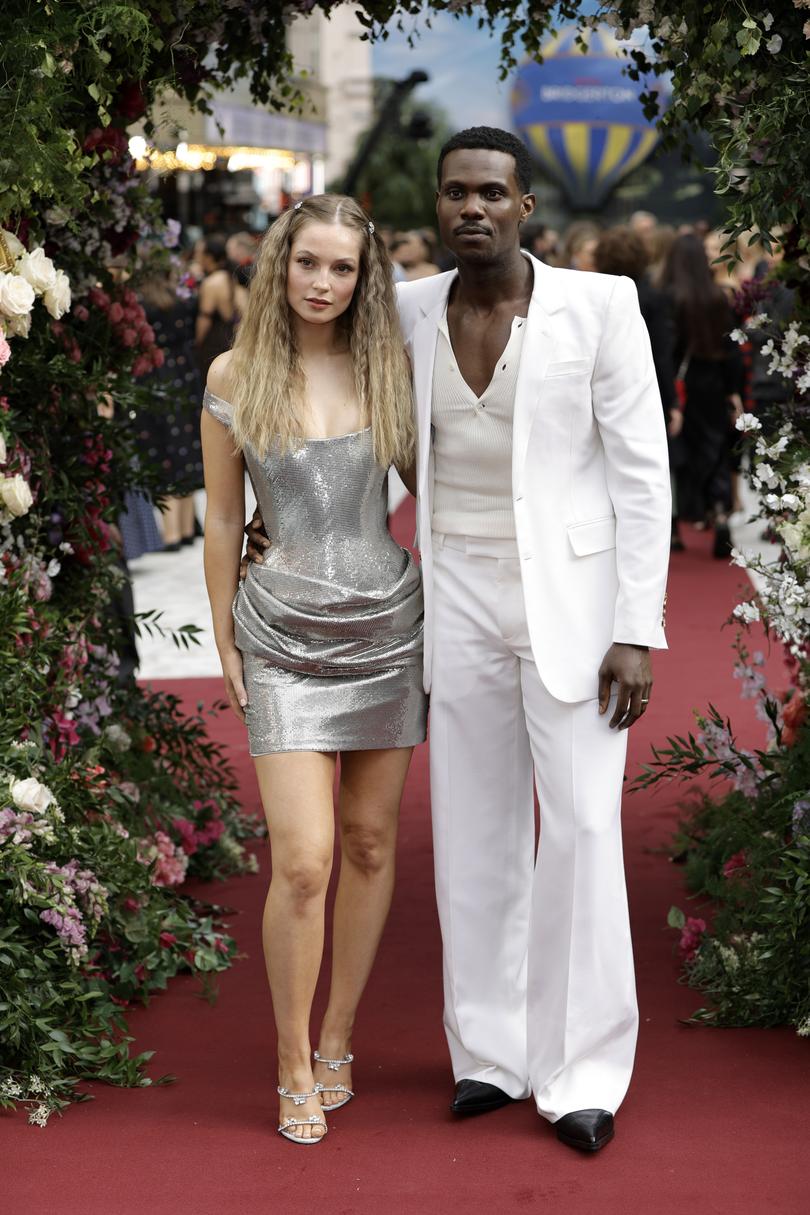 LONDON, ENGLAND - JUNE 12: Hannah Dodd and Victor Alli attend the special screening of "Bridgerton" Season 3 - Part Two at Odeon Luxe Leicester Square on June 12, 2024 in London, England. (Photo by John Phillips/Getty Images)