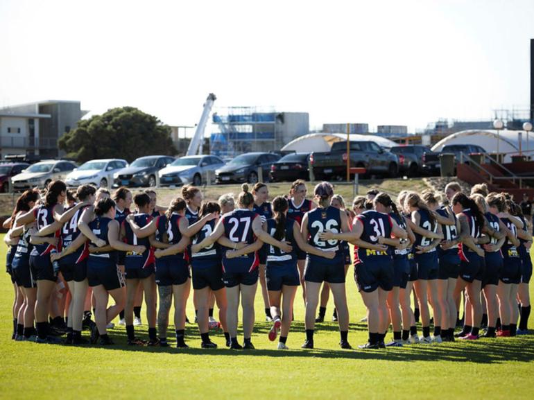 Team photo of HMAS Stirling’s women’s football team.