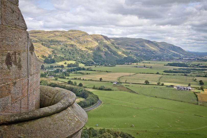 View of the Ochils from the top of the Wallace Monument.