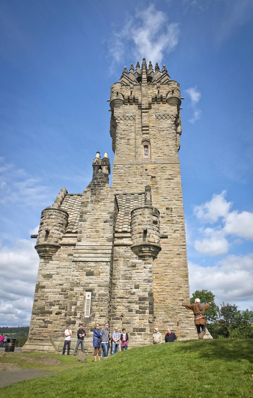 Tour guide at the Wallace Monument tells of William Wallace's life.