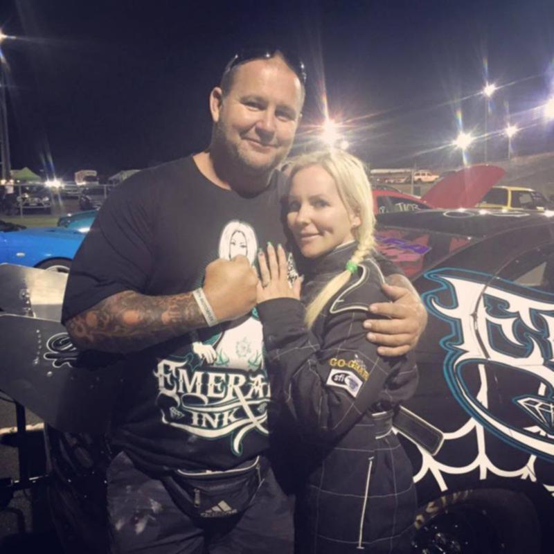 Nick Martin who was assassinated at the Kwinana Motorplex in December, with his wife Amanda Martin
