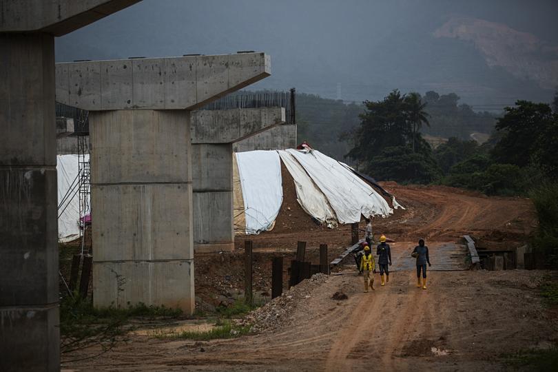 Construction on the East Coast Rail Link project, part of China's Belt and Road Initiative, in Bentong, Malaysia, Nov. 17, 2018. As the United States prioritizes teamwork with its partners in the Asia-Pacific region, many believe they are witnessing a lasting change in American power. 