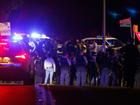 Police estimate about 2000 people descended on the church following the stabbing. (Paul Braven/AAP PHOTOS)