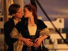 Leonardo DiCaprio and Kate Winslet’s famous kiss in Titanic.