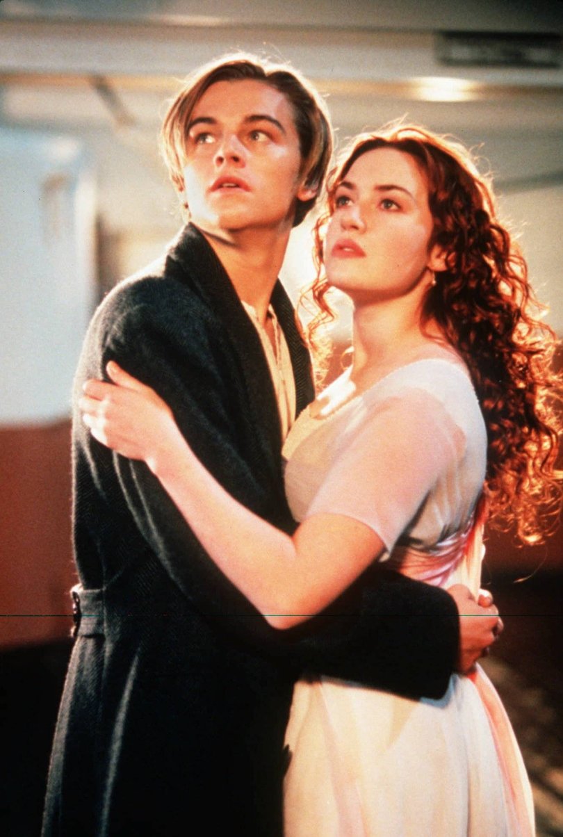 FILE--Jack Dawson, played by Leonardo DiCaprio, and Rose DeWitt Bukater, played by Kate Winslet, portray passengers aboard the ill-fated Titanic in this scene from the movie "Titanic." "Titanic" captured 14 nominations for the 70th Annual Academy Awards, announced Tuesday, Feb. 10, 1998 in Beverly Hills, Calif., including Best Picture and Best Actress for Winslet. (AP Photo/ Paramount Pictures/20th Century Fox, Merie W. Wallace, File)