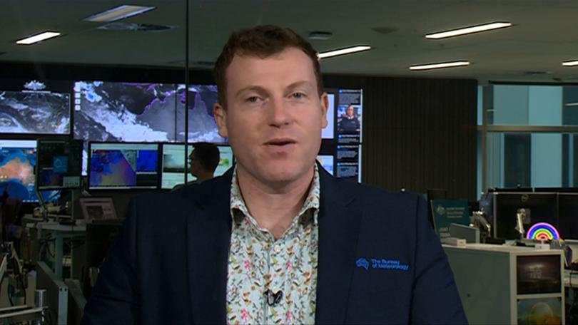 BOM’s Angus Hines speaking on Sunrise on Friday about the polar blast and rain bomb forecast this weekend. 