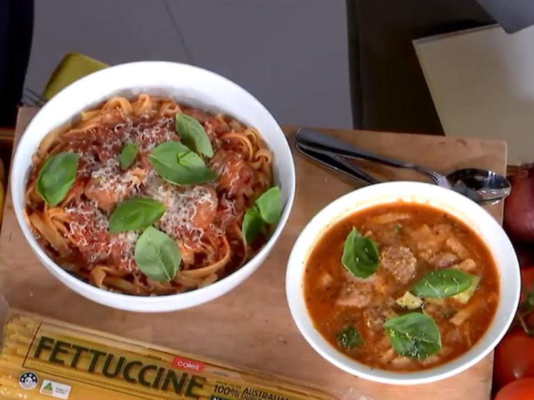 Beat the winter chill with this delicious meatball fettuccine that the whole family will love.