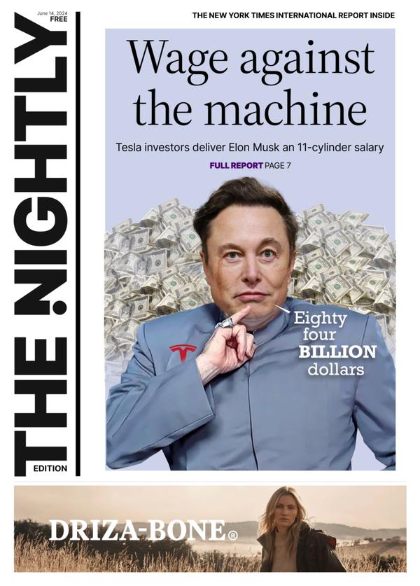 The front page of The Nightly for 14-06-2024