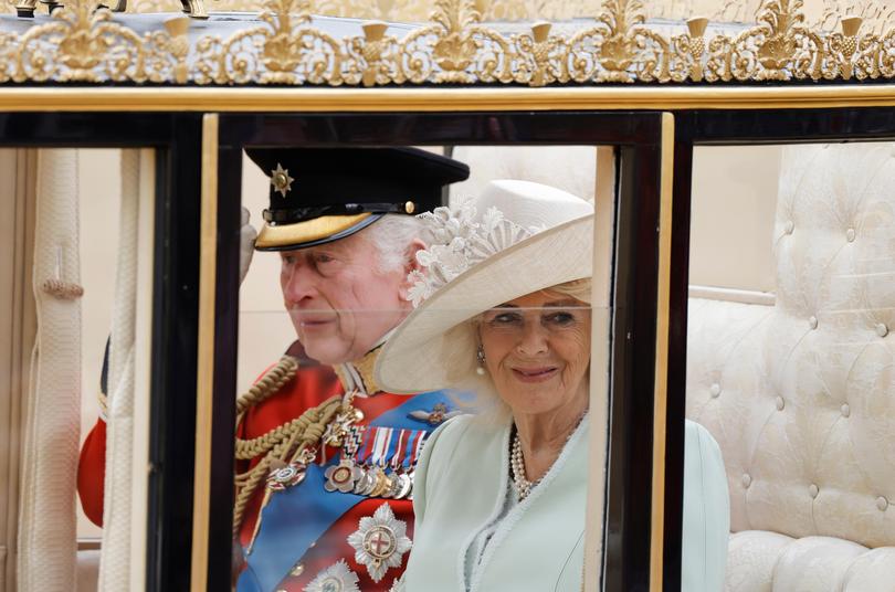 King Charles III and Queen Camilla during Trooping the Colour.