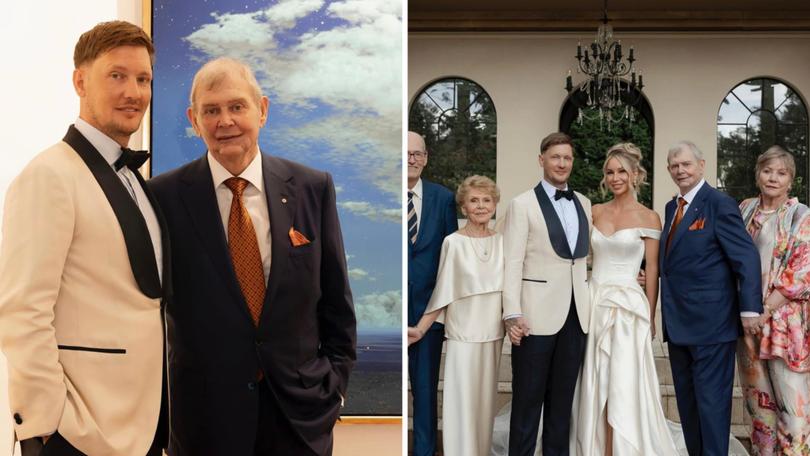 John Farnham looked happy and healthy at his son Robert’s wedding. 
