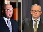 Opposition Leader Peter Dutton, left, and Prime Minister Anthony Albanese have swapped spots as preferred PM. 