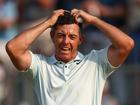 Rory McIlroy of Northern Ireland reacts af.ter finishing the 18th hole during the final round of the 124th U.S. Open