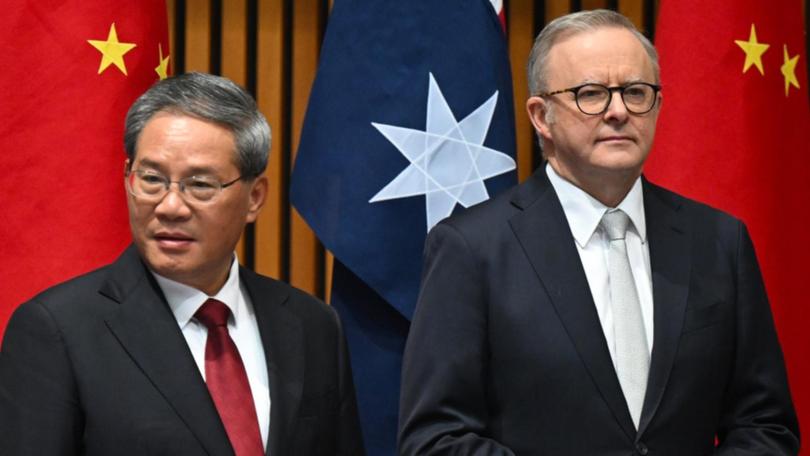 Chinese Premier Li Qiang and Prime Minister Anthony Albanese are set to meet again in Perth. (Lukas Coch/AAP PHOTOS)