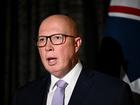 Australian Opposition Leader Peter Dutton speaks to the media during a press conference in Sydney,Tuesday, June 11, 2024. (AAP Image/Bianca De Marchi) NO ARCHIVING