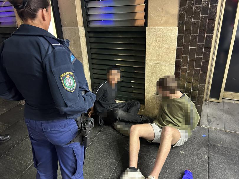 NSW Police apprehend three teenagers at about 1.30am on Tuesday morning.