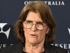 Reserve Bank governor Michele Bullock at a press conference on Tuesday.
