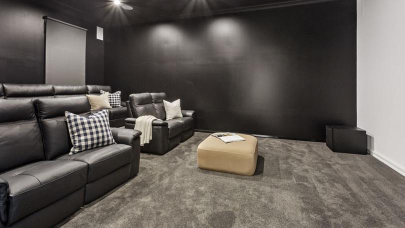 The 10-seat home theatre room.