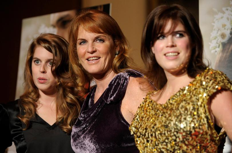 Sarah Ferguson poses with her daughters Princess Beatrice of York, left, and Princess Eugenie of York back in 2009.